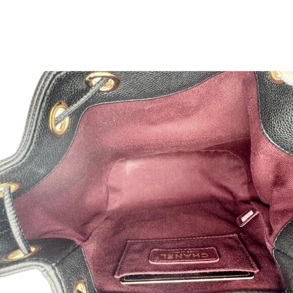 Chanel Business Affinity Caviar Quilted Leather Drawstring Bucket Bag Black - Picture 14 of 16